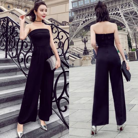 パーティードレス パンツ パンツドレス かっこいいパンツドレス パーティードレス パンツ 大きいサイズ ドレス フォーマル ゲスト ブラックドレス ジャンプスーツ チューブトップ ワイドパンツ 10代 4,505円