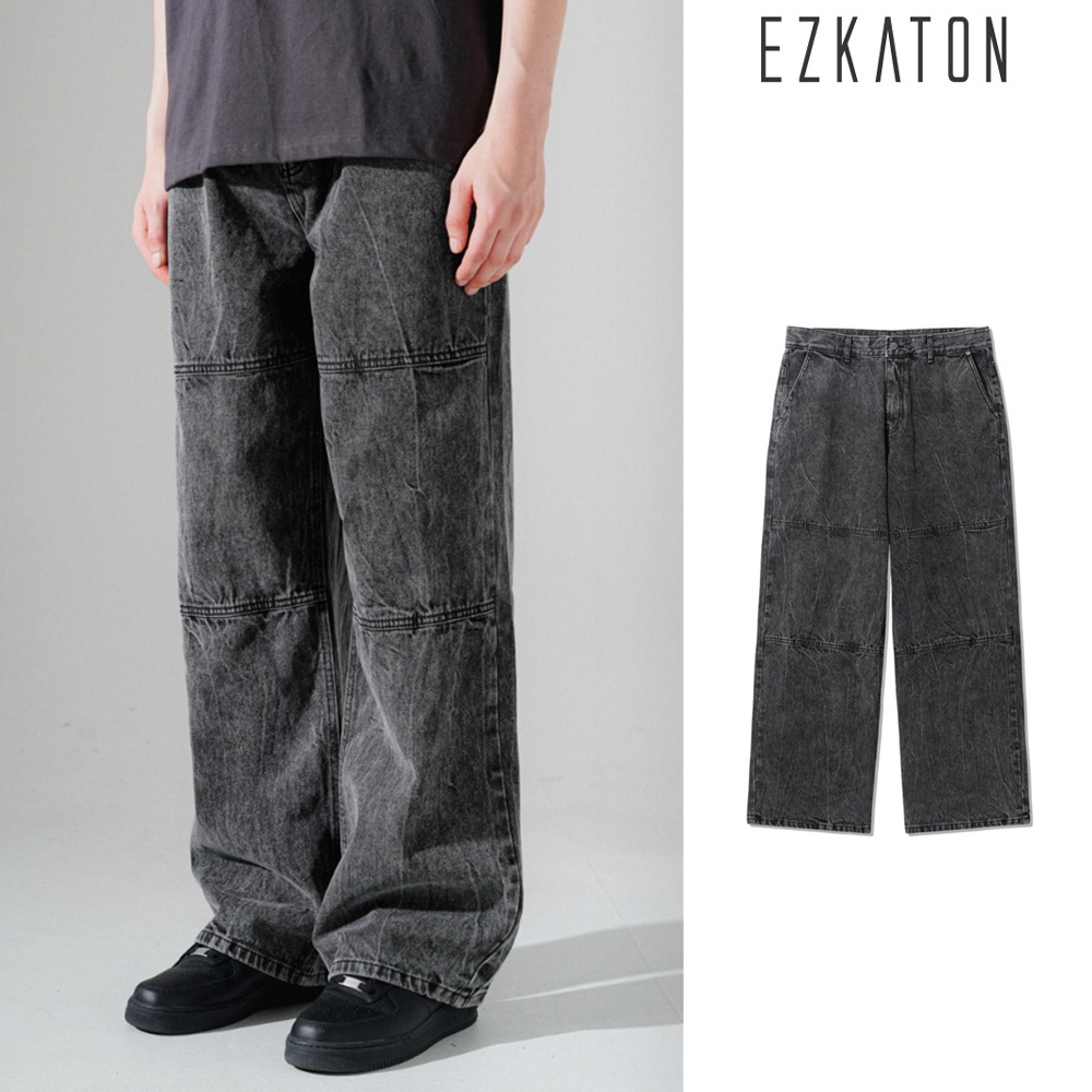 [ EZKATON ]★BREAKER WASHING WIDE DENIM PANTS EZKATON] Breaker Washing Wide Denim Pants デニム・ジーンズ
