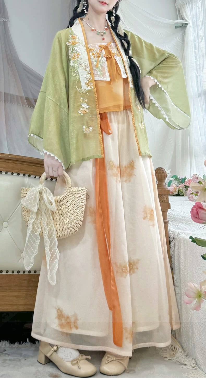 宋製漢服女性スーツ2026新型夏漢要素刺繍ガーター宋ズボン超仙気時代劇