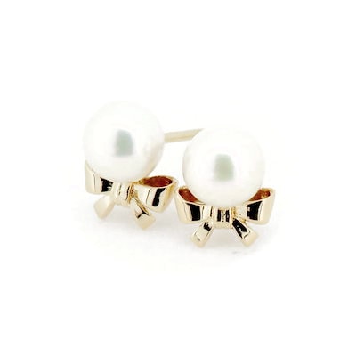 ミキモト K18 約6.0mmパール ピアス MIKIMOTO ミキモト パール 真珠 ダイヤモンド ピアス K18