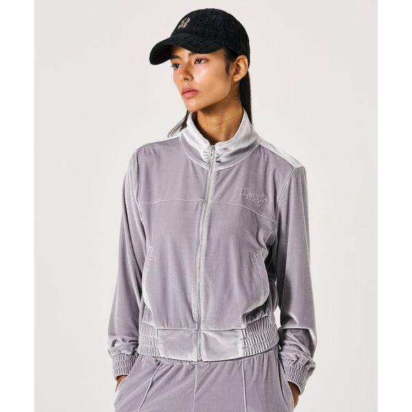 女性ベロアトラックトップ SPKWCNFT353WGRY 659778