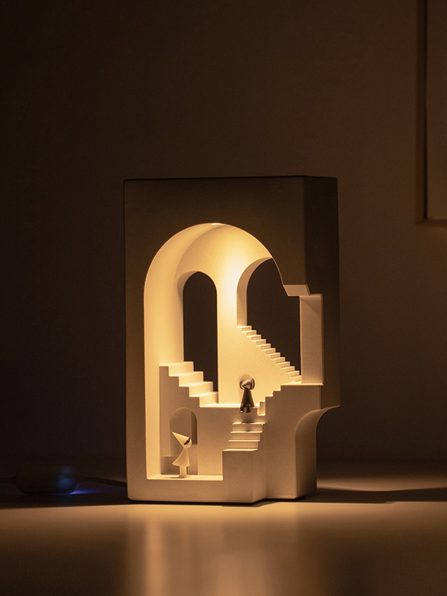 モニュメントバレーテーブルランプクリエイティブな雰囲気ナイトライト誕生日ギフト女の子男の子ベッドサイドベッドサイドランプデスクランプ