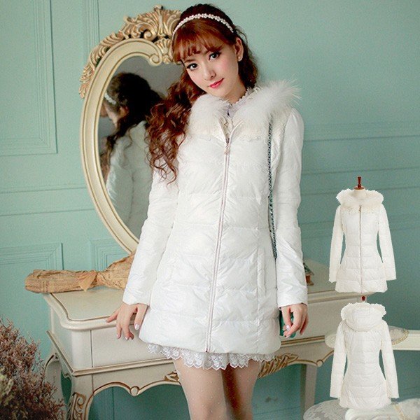 ファー付き ロング丈　レディース中綿コート ジャケット 綿入れコート アウター エレガント カジュア