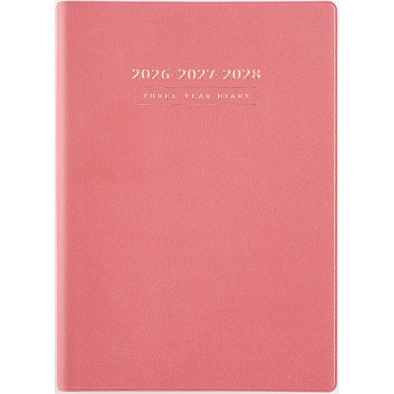（まとめ買い）高橋書店 2026年版1月始まり No.481 3年卓上日誌 A5判 ピンク [x3]