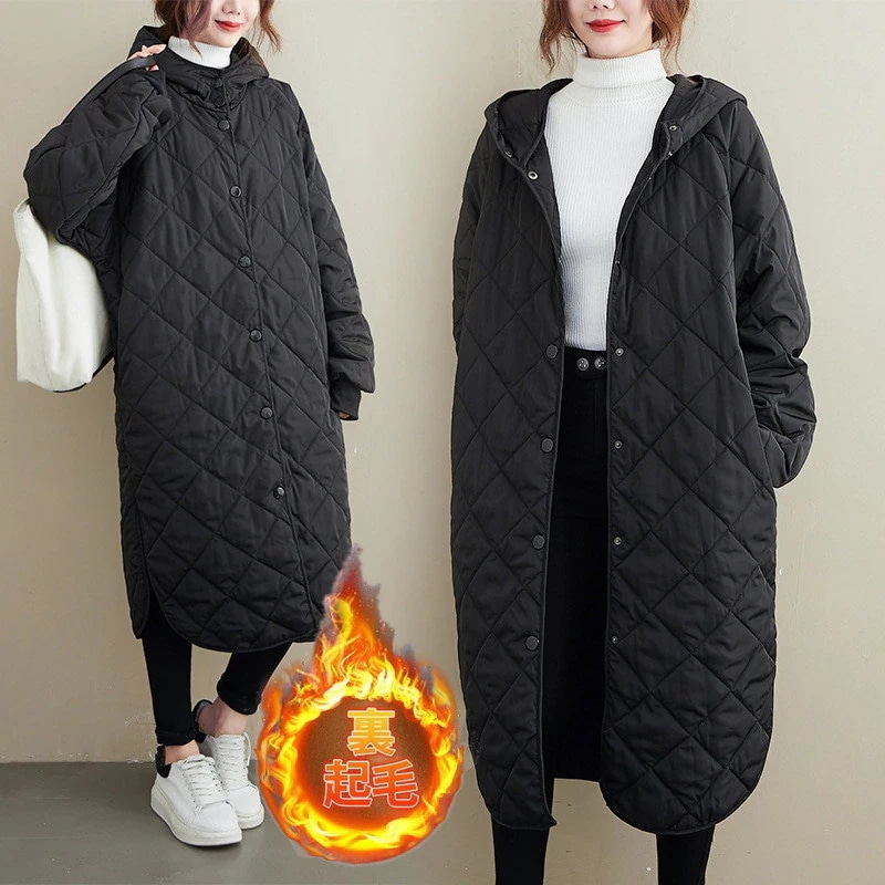 万能流行感 レディース キルティングコート ダウンコート 冬アウター フード付き ダウン コート 40代 黒 中綿 ロングコート 防寒 30代 50代 あったか おしゃれ 可愛い