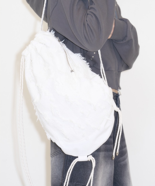 【ILLIGO】 Feather Shirring String Bag - 2 COLORS リュック 正規品