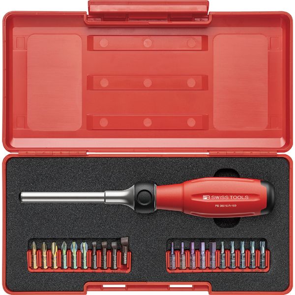 PB SWISS TOOLS ピービースイスツールズ 20本組 ツイスター ラチェットドライバーセット 24ギア 38510.R-100Set