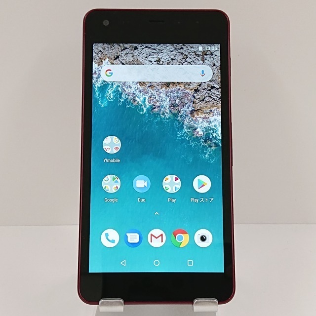 Android One S2 Y!mobile レッド 送料無料 本体 c06813 【中古】