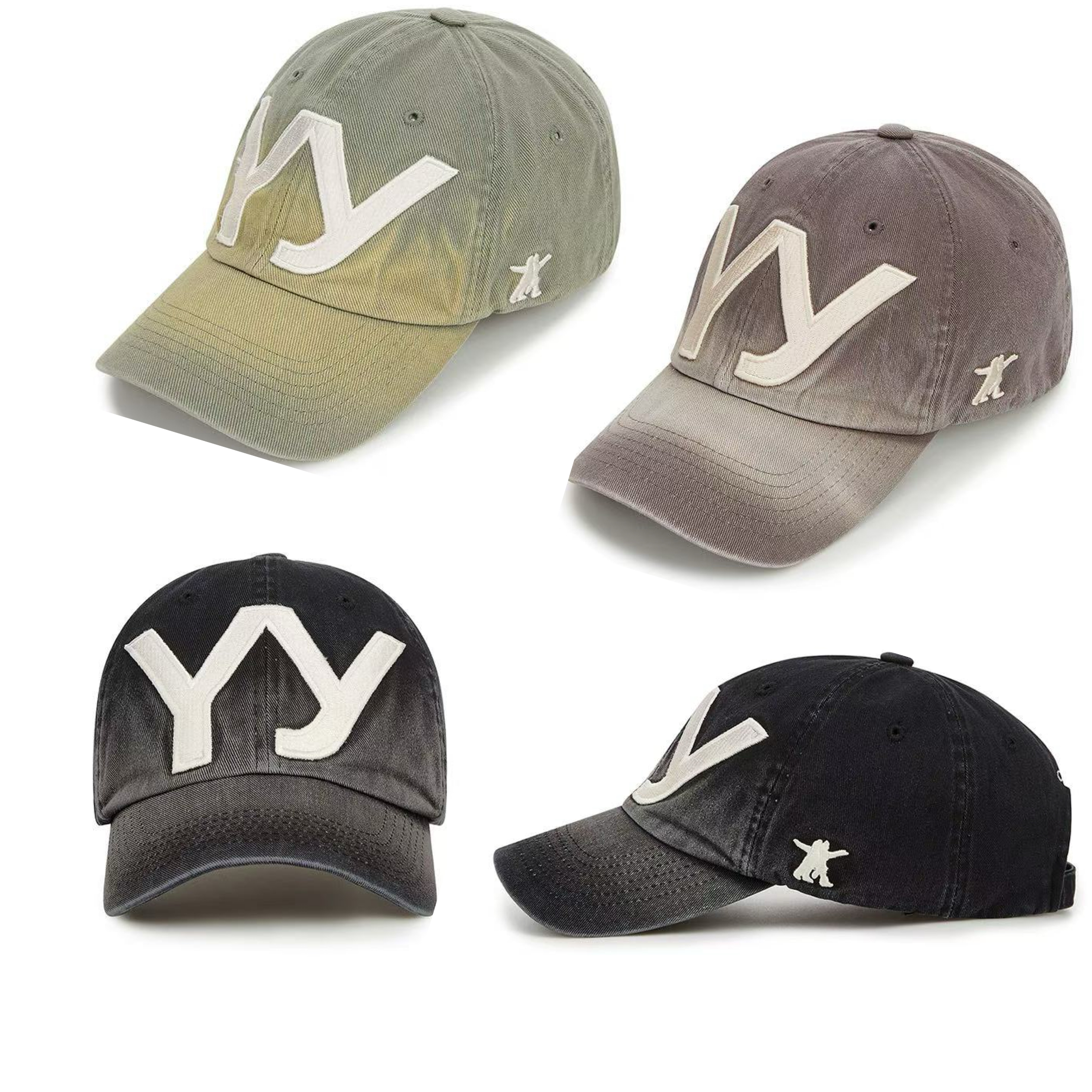 YY GRADIENT BALL CAP(PURPLE/GREEN/BLACK)