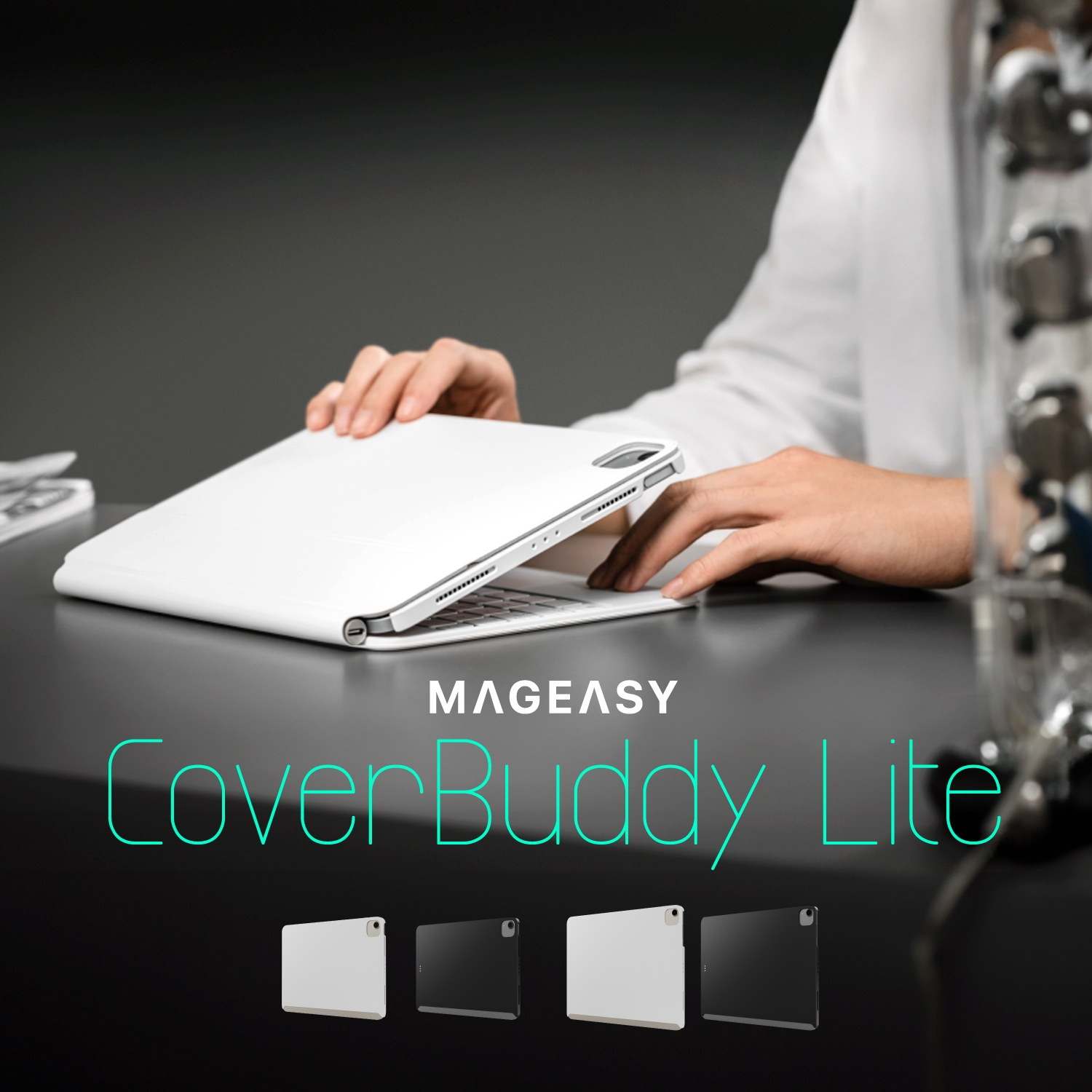 iPad Air 13インチ M3 2025 M2 対応 ケース 純正 Magic Keyboard 対応 ApplePencil 充電 保護 カバー CoverBuddy Lite