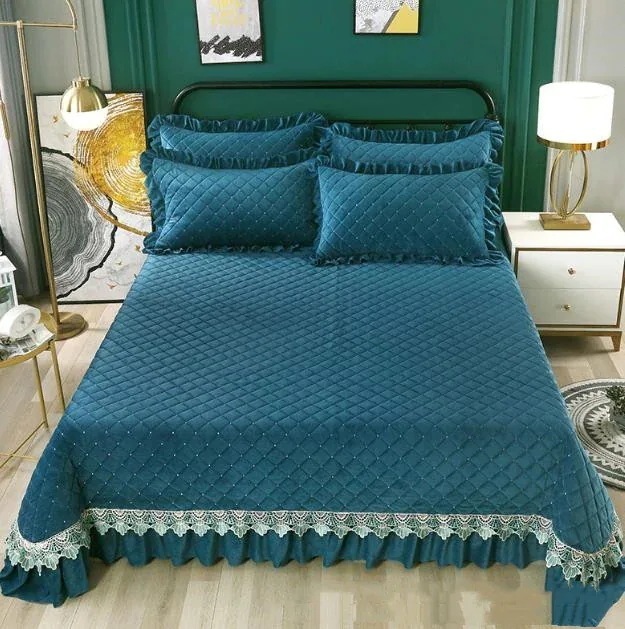 ベッドカバー マルチ カバー ク風北欧 寝具カバー 中綿入り ベッドスプレッド キルト おしゃれ ダブル 四季適用 高級 掛け布団カバー 純天然