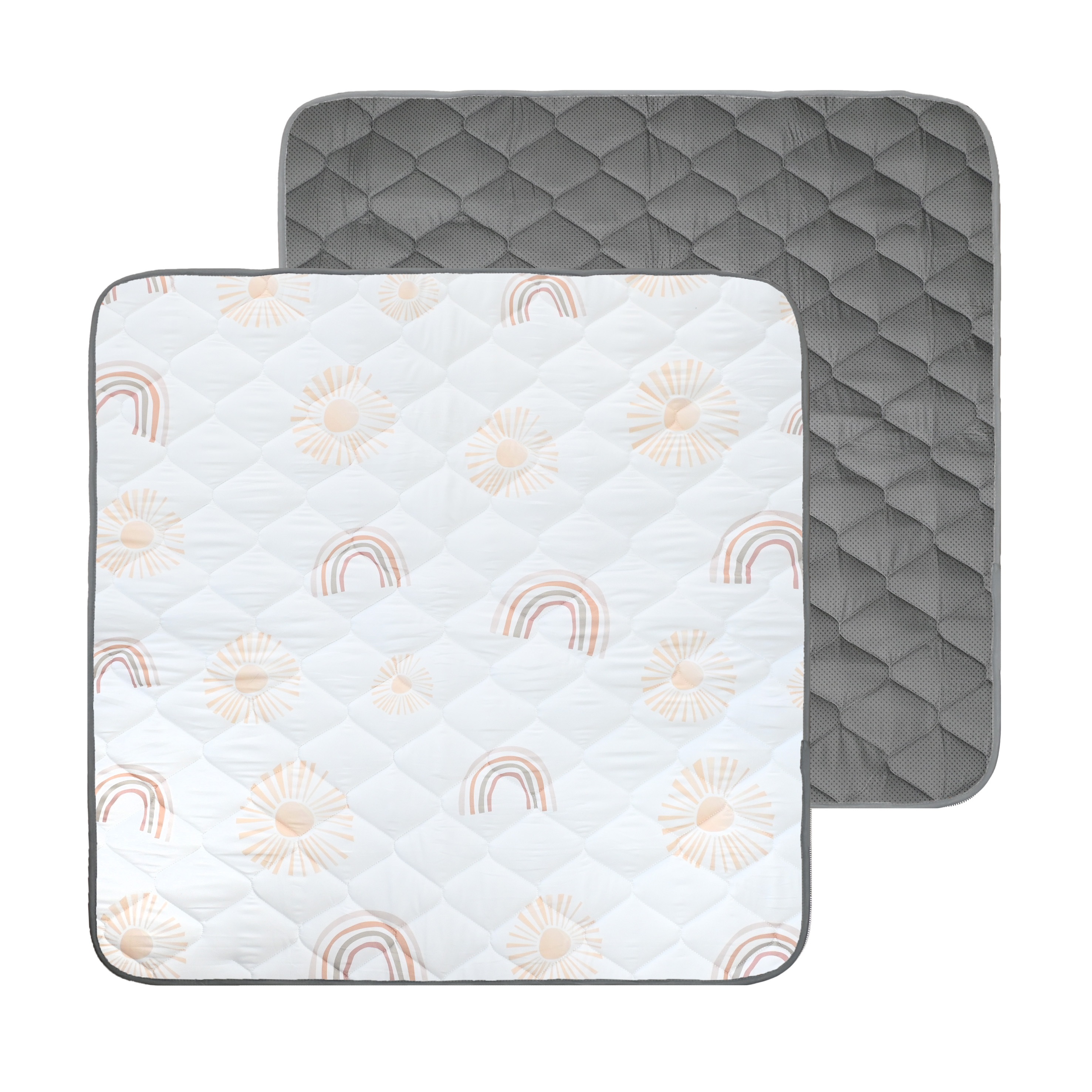 プレイマット　クッションマット　127*127cm　ベビーマット　赤ちゃん シームレス　リバーシブル　大判　床暖房対応　防水　防音　厚手　抗菌　騒音対策　つなぎ目なし　おしゃれ 4,732円