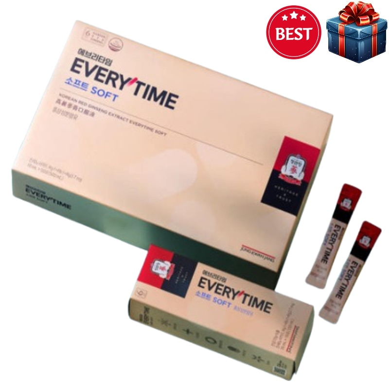 [メガポ企画セット] 紅参精エブリタイム SOFT 10ml × 50包 正規品 紅参エキス 韓国食品 健康食品 免疫力 体力補強 活力 エネルギー 個包装 スティック 簡便 携帯用 韓国健康食品