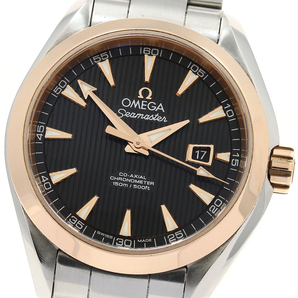 オメガ OMEGA 231.20.34.20.01.003 シーマスター アクアテラ コーアクシャル 自動巻き レディース 良品 保証書付き_901177【中古】