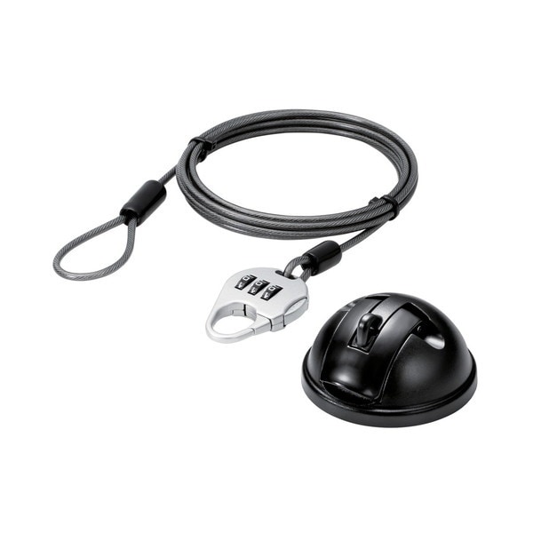 ESL-Q 法人向け簡易パッケージ タブレット吸盤式セキュリティワイヤー 汎用 メーカー直送