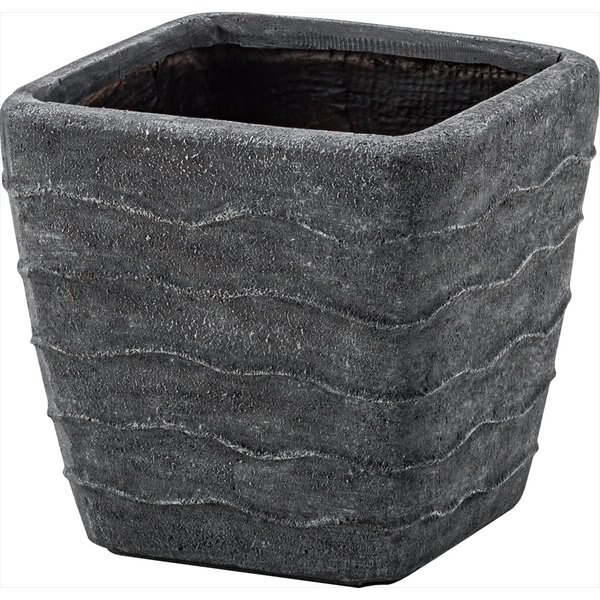 ごつごつとした岩肌のような四角い植木鉢 北欧 ナチュラル アウトドアリビング アウトドア ガーデン 鉢 プランター グリーン