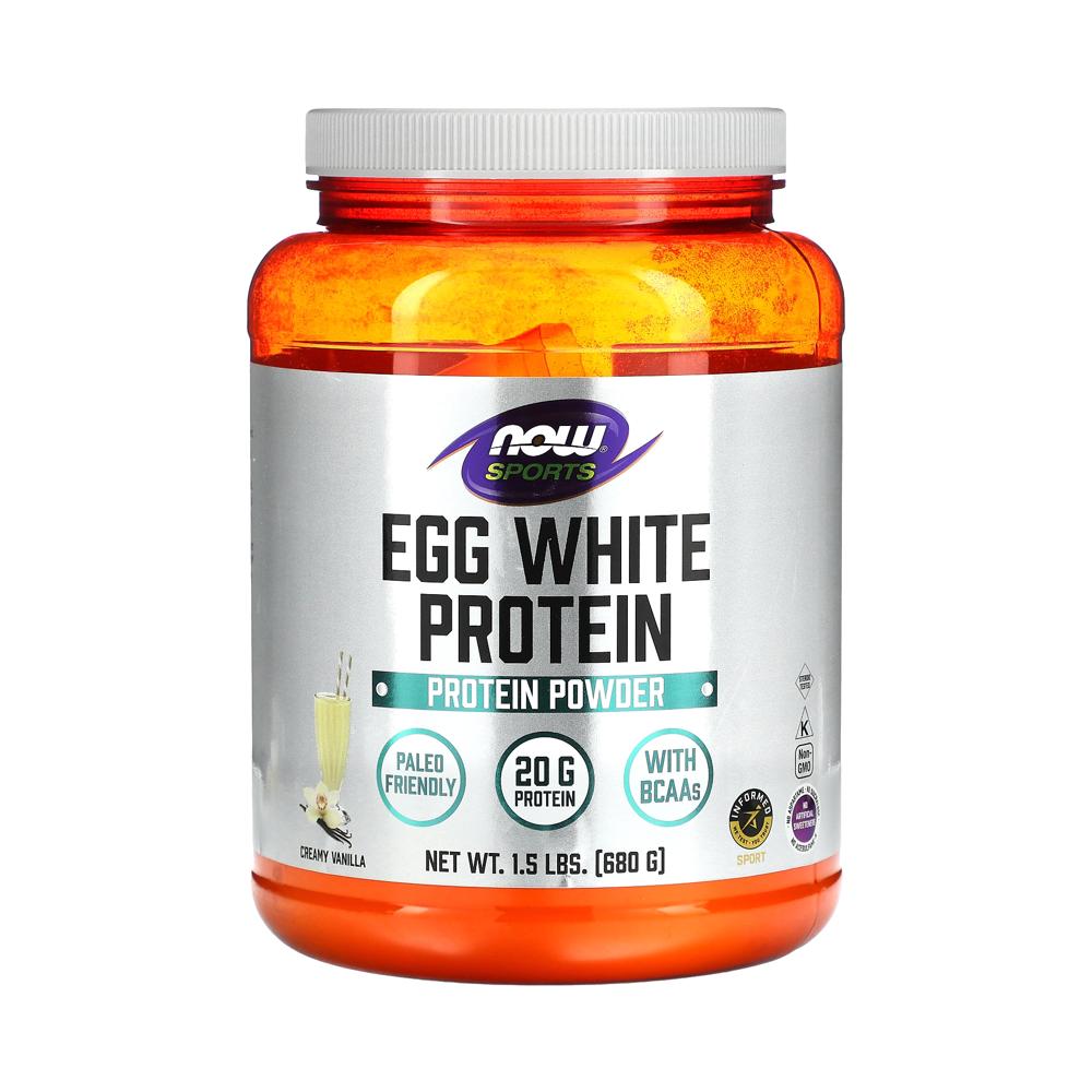 NOW Foods スポーツ 卵白タンパク質 クリーミーバニラ 1.5ポンド（680 g）