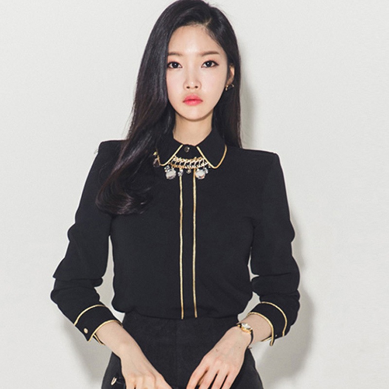 【送料無料】レディース ブラウス 華やか ゴージャス 長袖 ブラック 大人可愛い ママコーデ