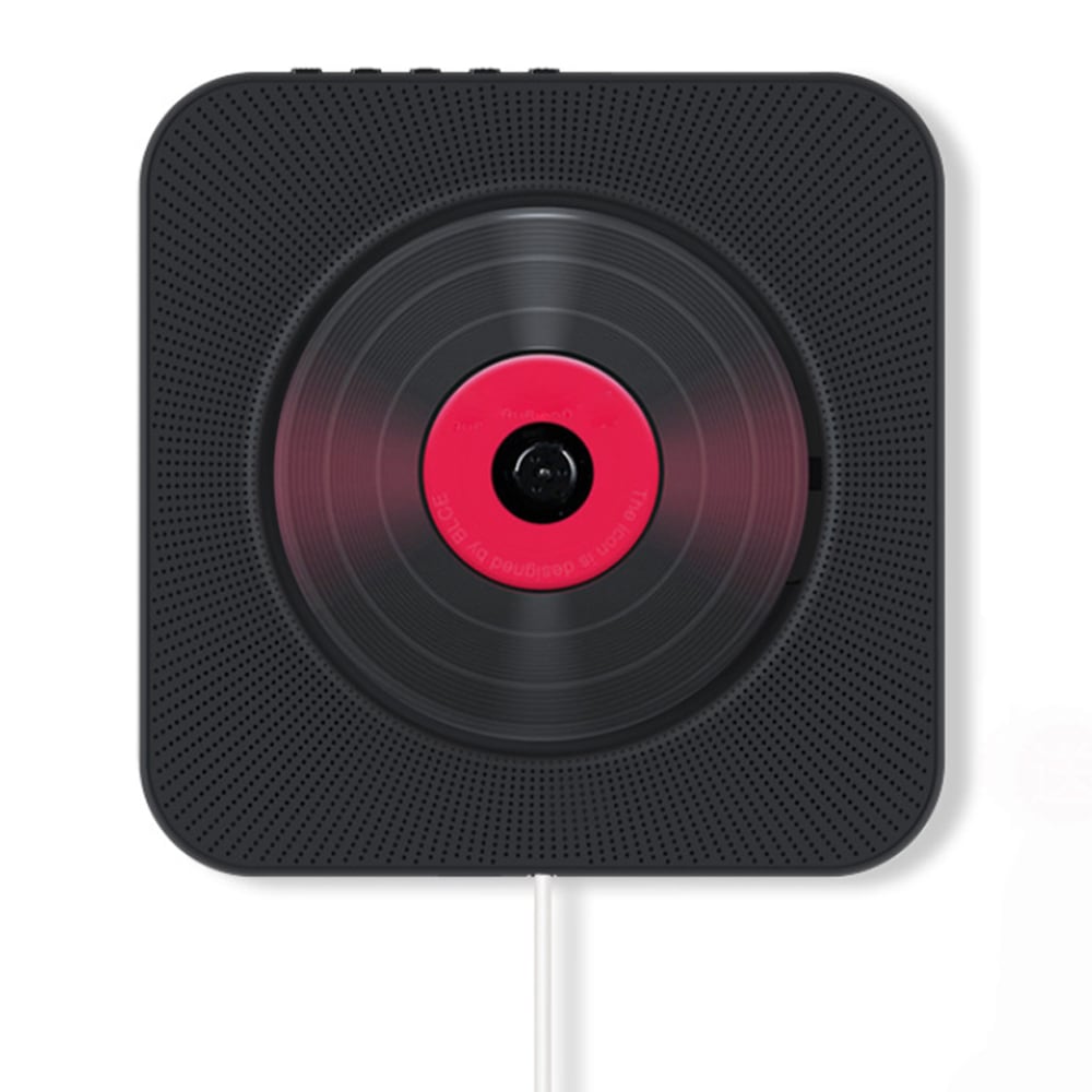 Bluetooth 5.0 壁掛け CDプレーヤー ケーブル引きスイッチ付き スピーカー内蔵 リモコン FMラジオ/USBフラッシュ/AUX再生に対応