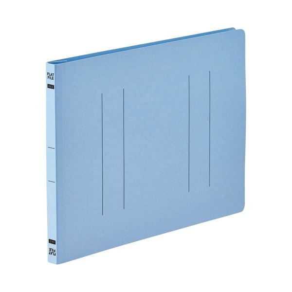 （まとめ）TANOSEEフラットファイルE（エコノミー） A4ヨコ 150枚収容 背幅18mm コバルトブルー 1パック（10冊）[x5セット]