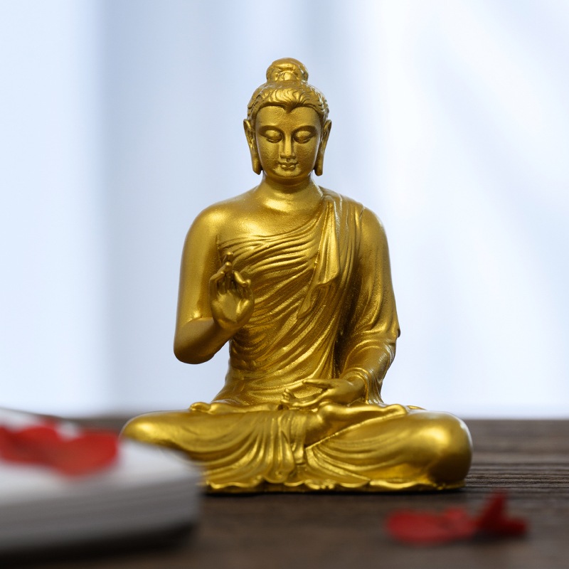 薬師如来 仏像 金色の光輝く癒し仏像商売繁盛と心身の守護を祈る贈り物に