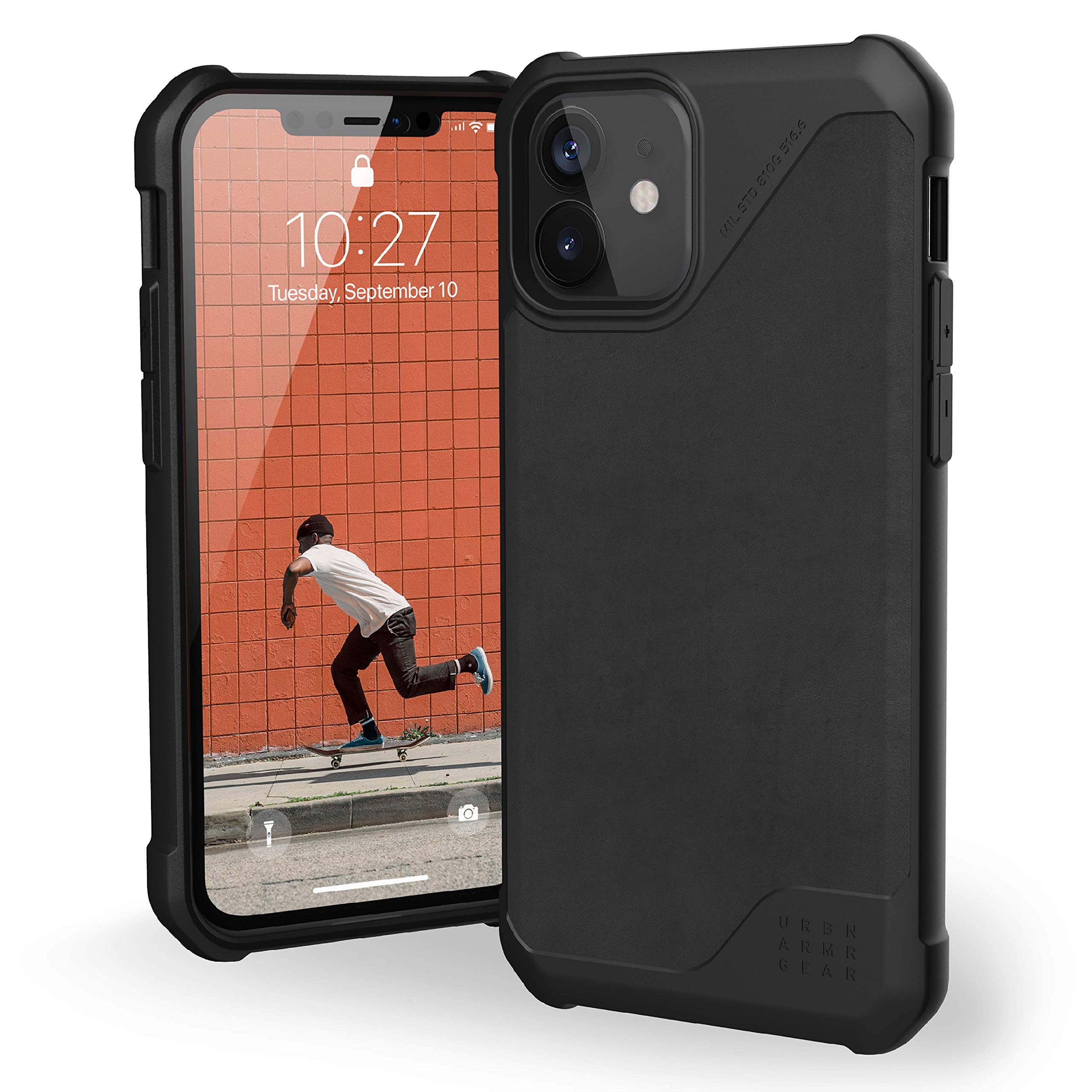 URBAN ARMOR GEAR iPhone 12/12 Pro(6.1) 2020対応耐衝撃ケース METROPOLIS LT LEATHER ブラック 【日本正規代理店品】 UAG-IPH20M