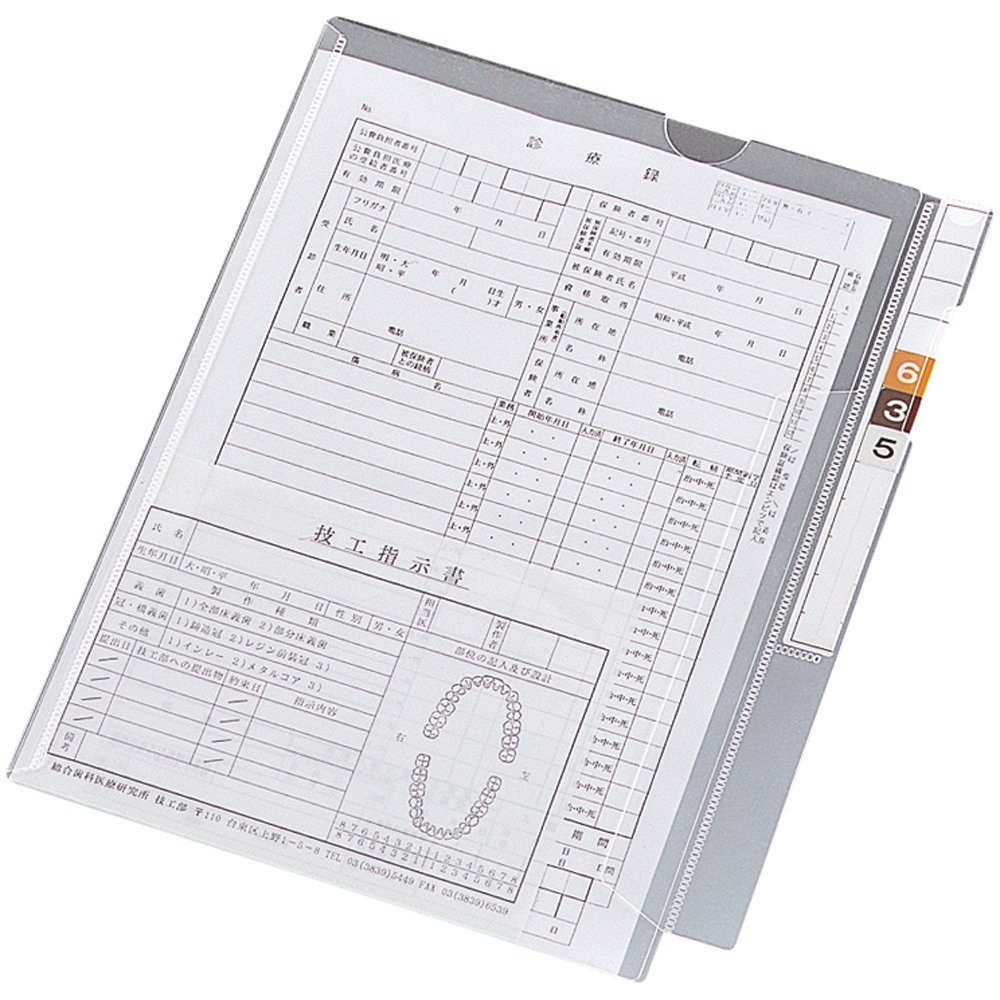 カルテフォルダー フラップ付 A4 シングル HK2001