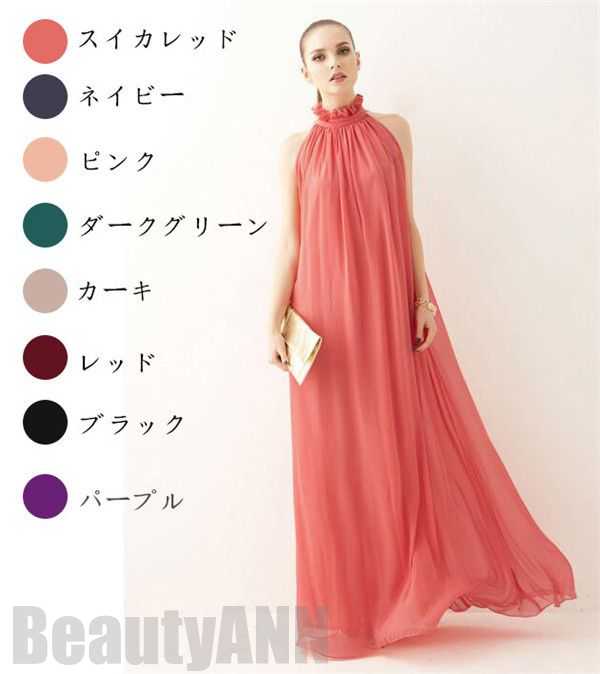 新品推奨，パーティードレス Aライン ロングドレス パーティーワンピース ブライズメイドドレス 欧米風 ロングマキシ スイカレッド カーキ ピンク レッド パープル ブラック ドレ