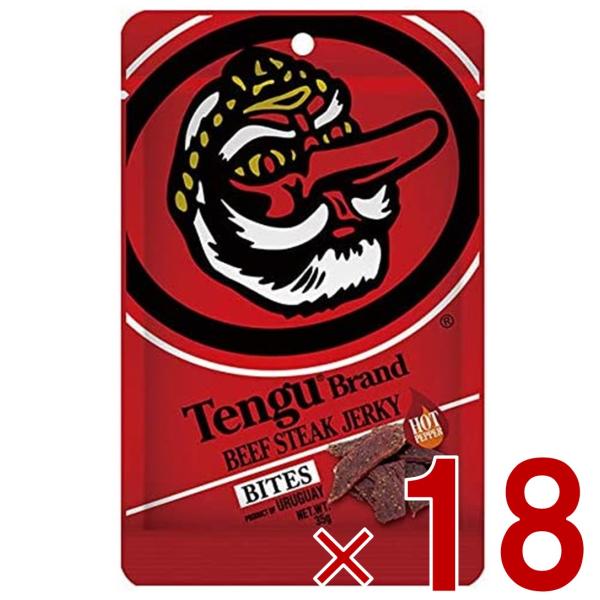 テング ビーフジャーキー バイツ ホット 30g おつまみ 天狗 ビール プロテイン キャンプ お土産 日本酒 お酒 18個