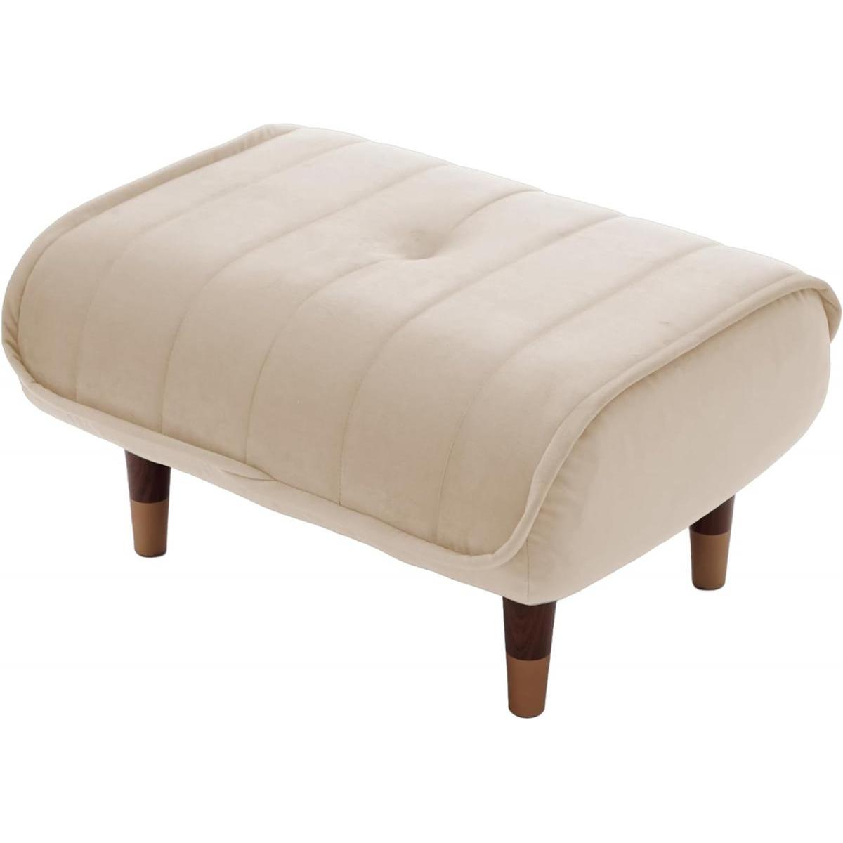 【I】セルタン 和楽 オットマン KAN ベロアスタイル パールホワイト 白 足置き 1人掛け くすみカラー CELLUTANE 【受注生産品】 A281p-f-718IV