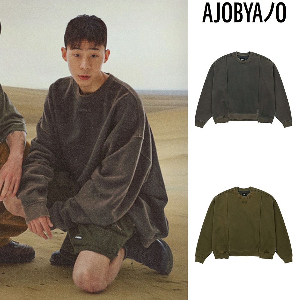 【AJO AJOBYAJO】 Twofold Wide Washed Sweatshirt