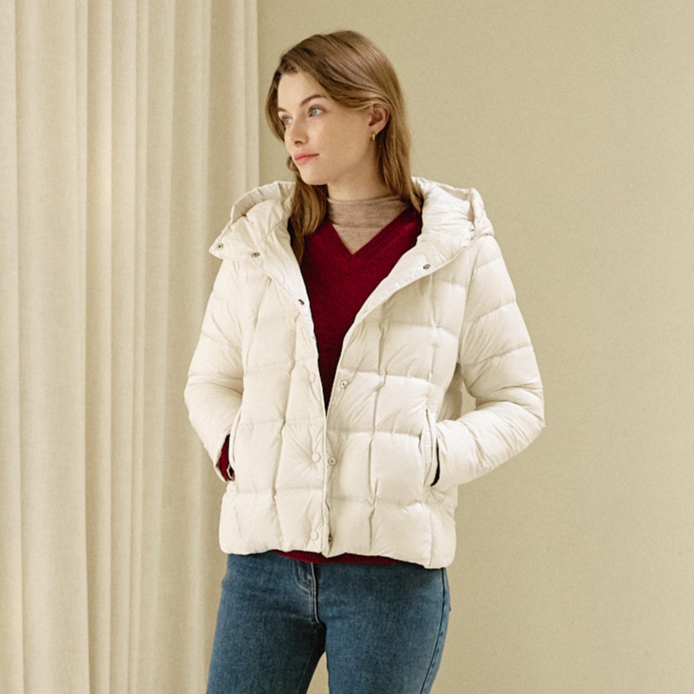 スクエアキルティング ダックダウンジャンパー 17,208円