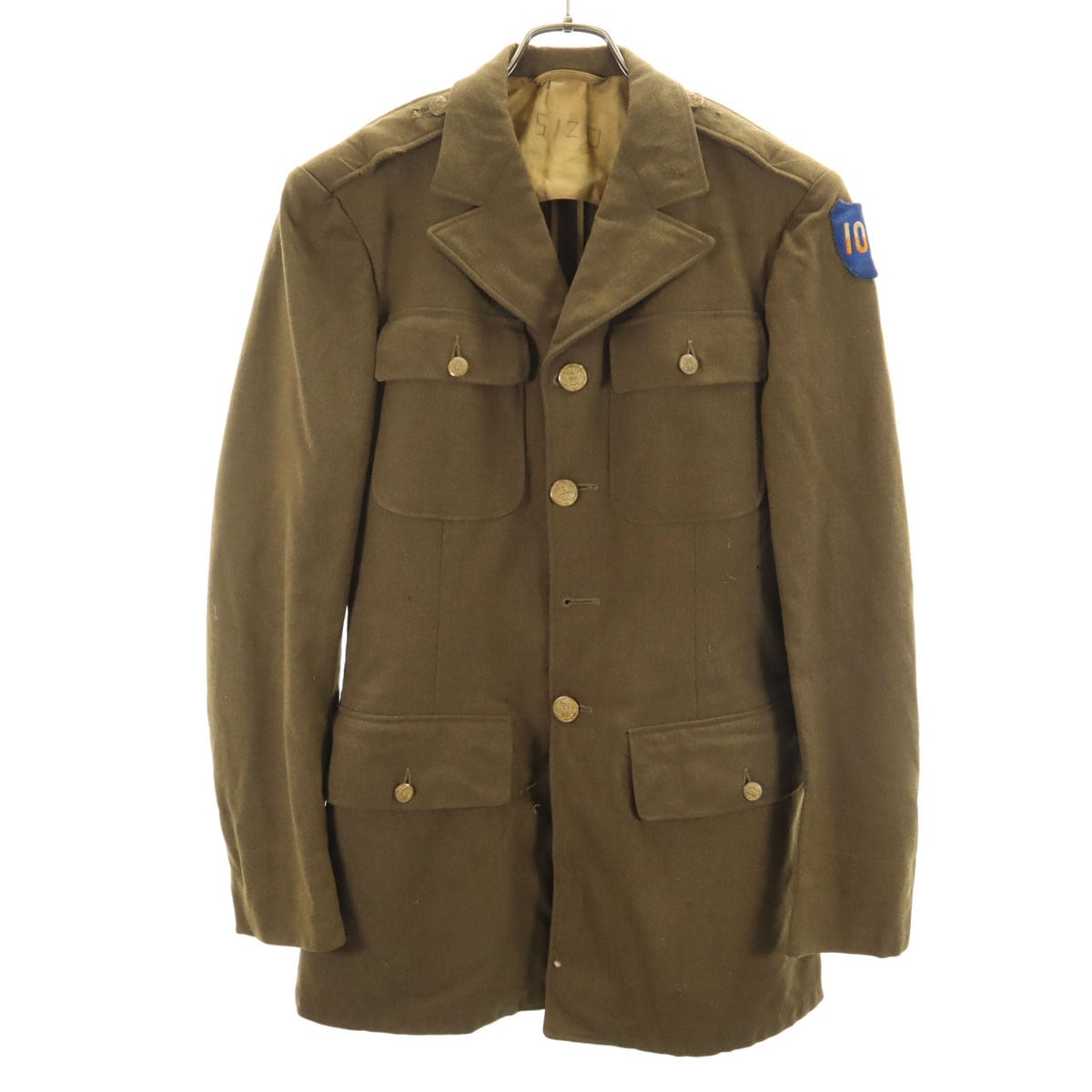 US ARMY アメリカ軍 40s ヴィンテージ WW2 大戦 オフィサー ジャケット 36XL カーキ メンズ 古着
