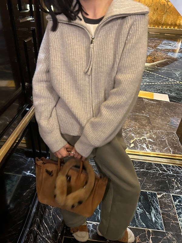 WXLSTUDIO 100 メリノウール スパンコール ラペル セーター カーディガン レディース 秋冬新作 トップ ジャケット