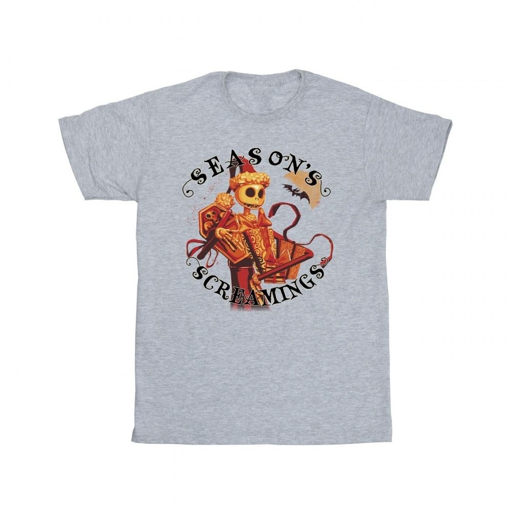 (英国より直送) Disney メンズナイトメアー・ビフォア・クリスマスシーズンズスクリーミングス Tシャツ