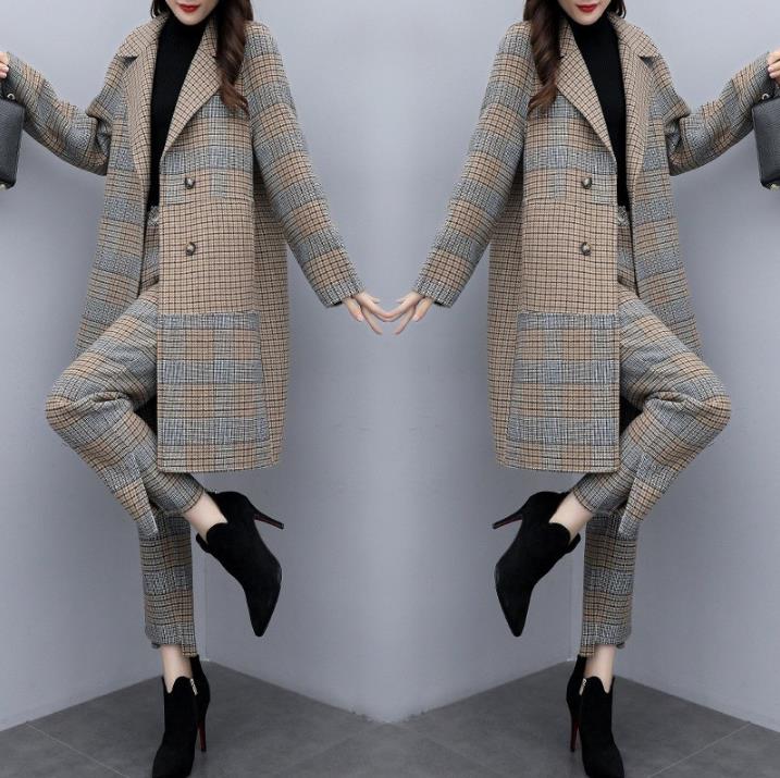 品質いいな新品セットアップ ワイドパンツ レディース 秋冬 パンツ ガウチョパンツ コート ウール混アウター 通勤 入学式 卒業式 フォーマル ママ 30代40代 大きいサイズ