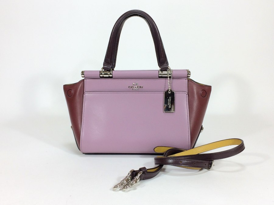 ハンドバッグ 2way ショルダーバッグ レザー パープルブラウン 【中古品】 16,199円