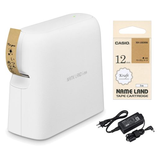 カシオ ラベルライター ネームランドI-MA スマホ・PC対応 KL-SP100 テープ付きセット KL-SK-SET(3.5MM-24MM幅)