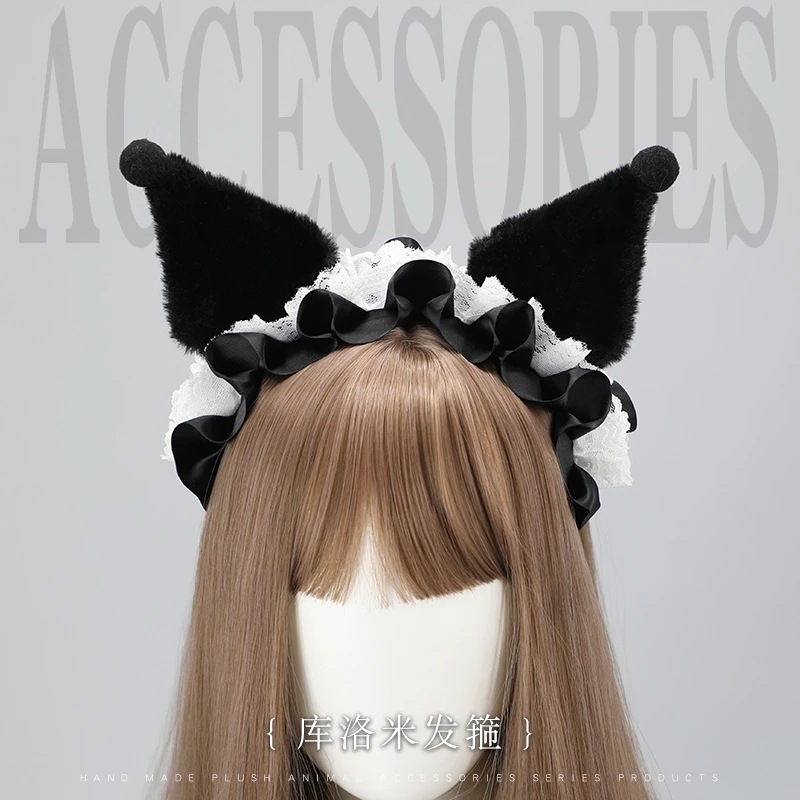 ドロップシッピング日本のコミックショーかわいいアクセサリー小道具ロリータレースヘアアクセサリー装飾クロミヘッドバンド