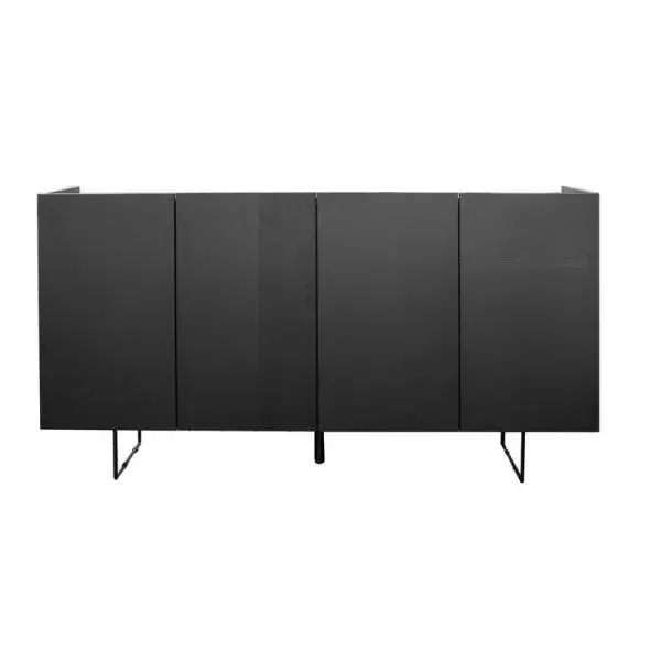 キャビネット サイドボード ブラック 黒 クールモダン オーク 日本製 北欧 おしゃれ 幅1500mm