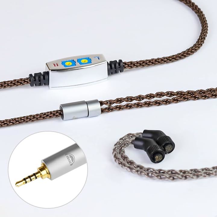 ZT8 JH 4Pin リケーブル イヤホン・ヘッドホン用 低域調整機能搭載 8芯 OFC Audio用 Astell＆Kern用 JH11・JH13 V2( 2.5mm)