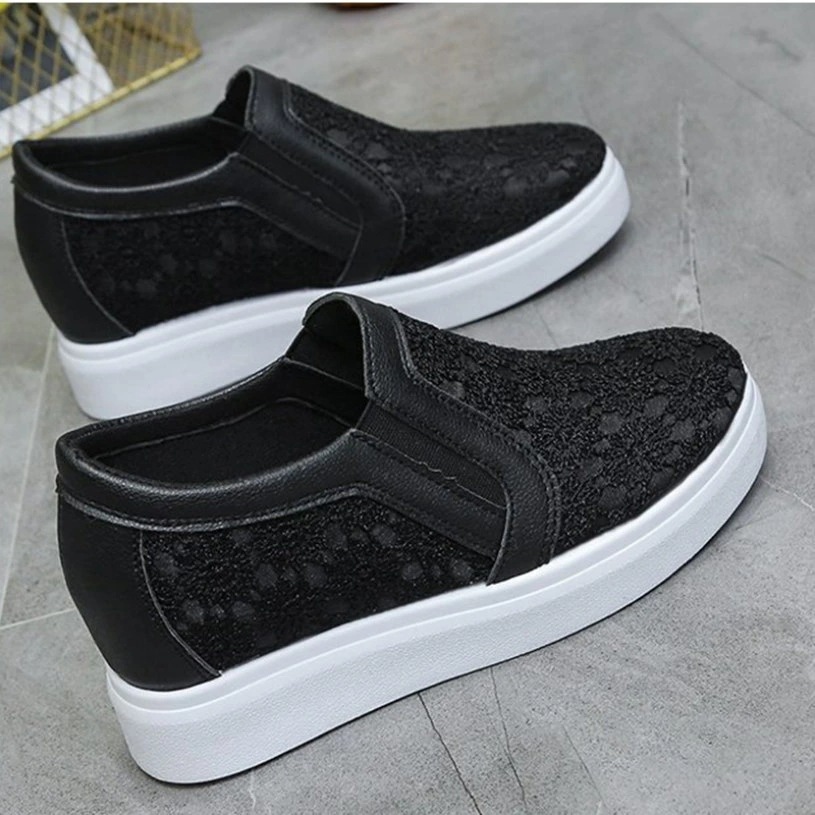 クーポン スリッポン スニーカー レディース ダンス インヒール ローカット 美脚 かわいい おしゃれ 厚底 歩きやすい 靴 カジュアル シューズ 大きいサイズ 軽量 紐なし 通勤 通学 旅行 ハイヒ