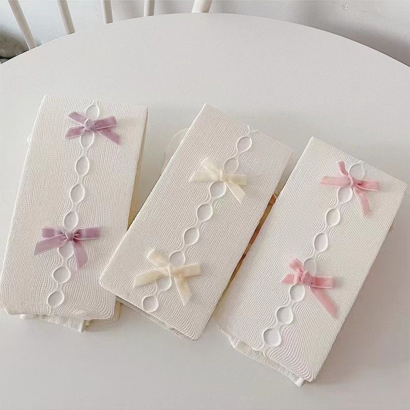 【1つ買うと10つ無料】甘くてスパイシーな女の子の純粋で貪欲なクリームベルベットり弓穴レースメッシュストッキングミルクホワイトストッキングjk