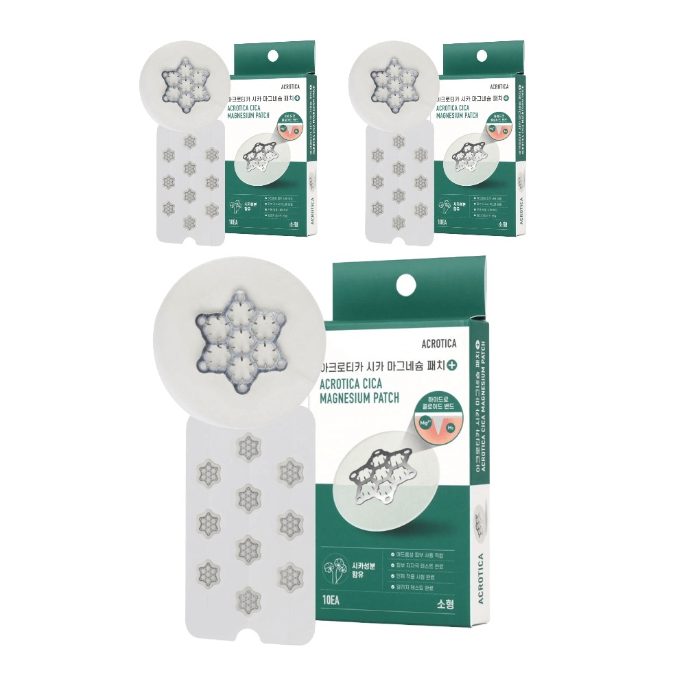 [アクロチカ] シカ マグネシウム パッチ 10枚入り 3個 / 肌トラブルケアパッチ