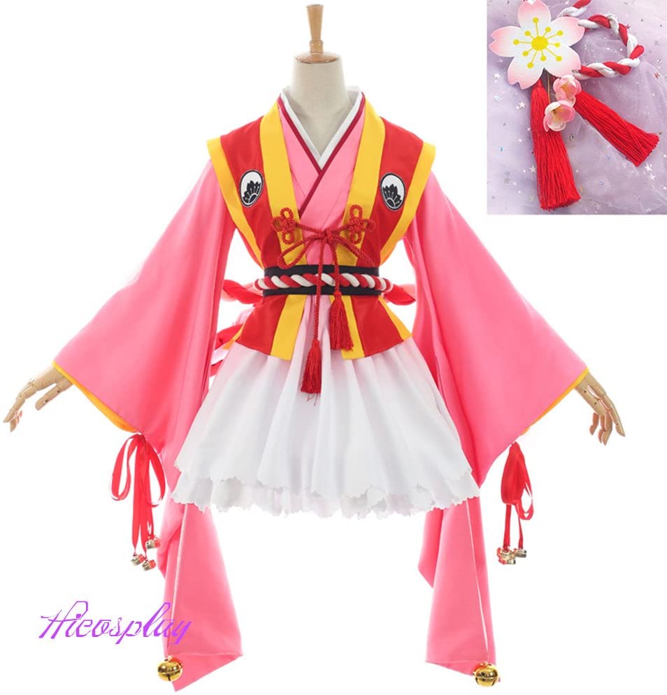 ードキャプターさくらコスプレ和服新年お祭り木之本 桜　きのもと さくら風　コスプレ衣装コスチューム