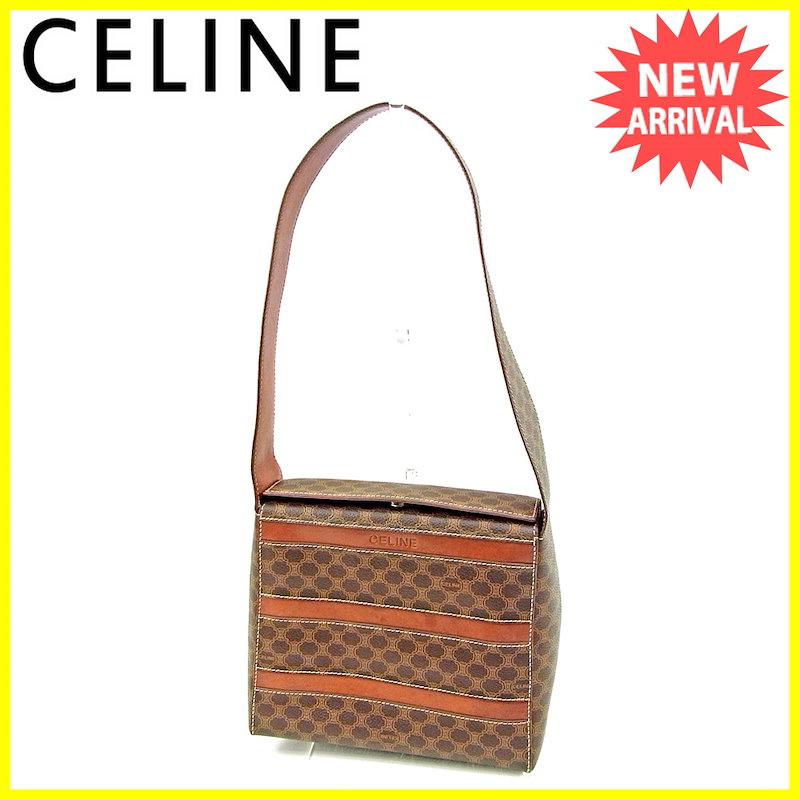 セリーヌ CELINE ショルダーバッグ ワンショルダー レディース マカダム ブラウン PVC×レザー 人気 セール 【中古】 T3816 . セリーヌ CELINE ショルダーバッグ ワンショルダー レディース マカダム ブラウン PVC×レザー 人気 セール 【中古】 T3816 .