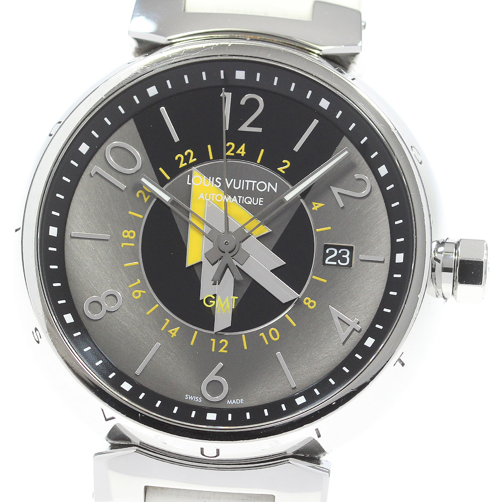 ルイ・ヴィトン LOUIS VUITTON Q1D31 タンブール GMT デイト 自動巻き メンズ _866487【中古】