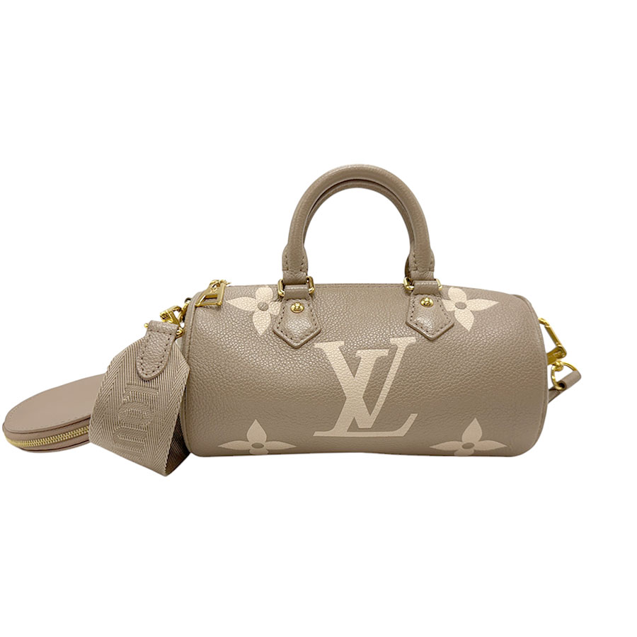 ルイ ヴィトン LOUIS VUITTON ハンドバッグ 斜め掛けショルダーバッグ バイカラー モノグラム アンプラント パピヨン BB レザー グレージュ ゴールド レディース M46031 z29