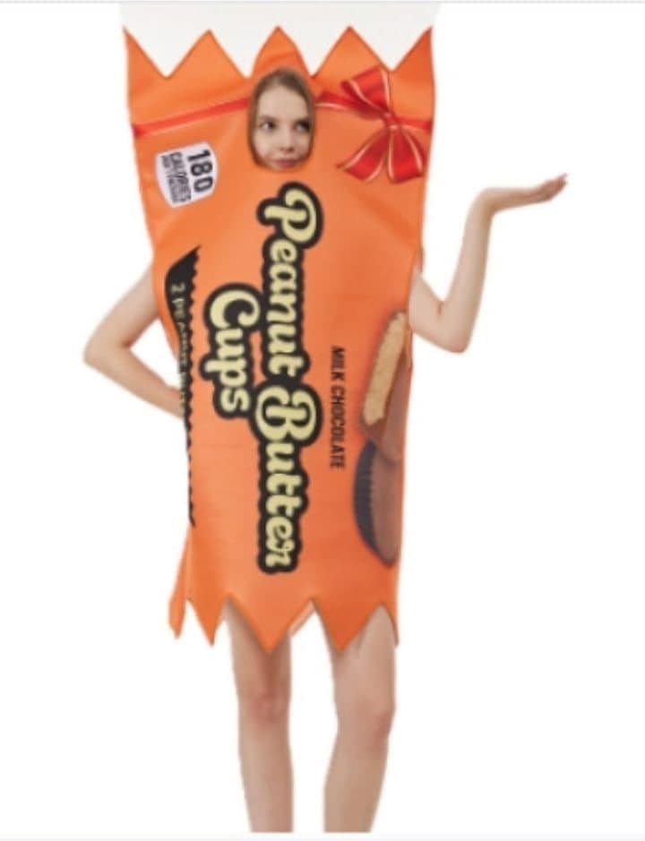 おもしろ コスチューム コスプレ 面白い お菓子 衣装 ハロウィン 仮装 忘年会 新年会 文化祭 イベント (ピーナッツバター)