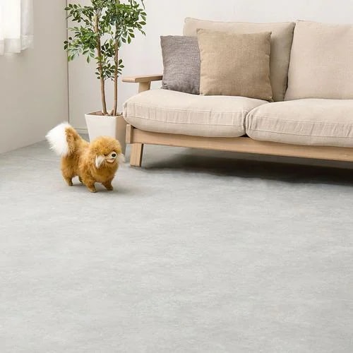 【メーカー直送品】萩原 ペット対応 クッションフロア ラグ 約182×260cm モルタル